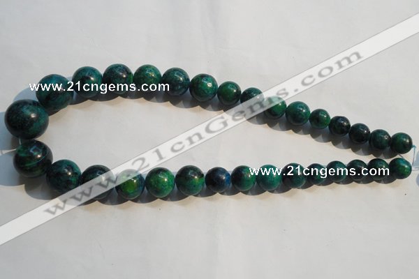 CCS609 15.5 inches 10mm – 20mm round dyed chrysocolla gemstone beads