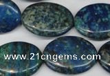 CCS61 16 inches 22*30mm oval dyed chrysocolla gemstone beads