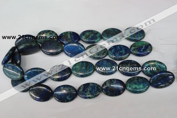 CCS61 16 inches 22*30mm oval dyed chrysocolla gemstone beads