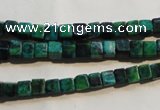 CCS610 15.5 inches 4*4mm cube dyed chrysocolla gemstone beads