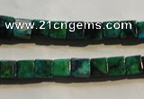 CCS611 15.5 inches 6*6mm cube dyed chrysocolla gemstone beads