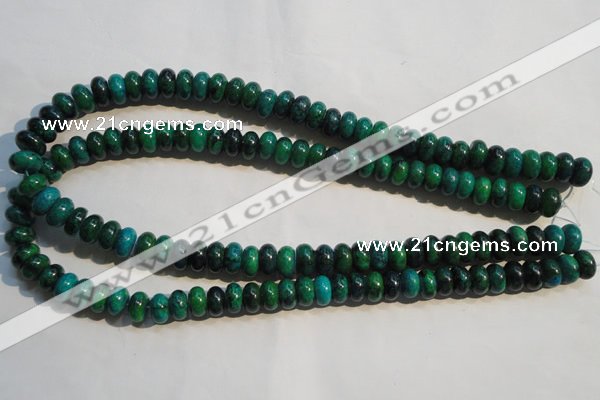 CCS616 15.5 inches 6*10mm rondelle dyed chrysocolla gemstone beads