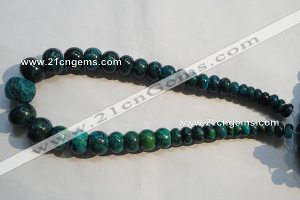 CCS621 15.5 inches 6*10mm – 15*20mm rondelle dyed chrysocolla beads