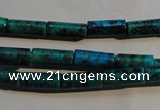 CCS624 15.5 inches 5*13mm tube dyed chrysocolla gemstone beads