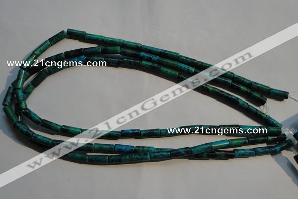 CCS624 15.5 inches 5*13mm tube dyed chrysocolla gemstone beads