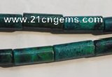 CCS625 15.5 inches 7*18mm tube dyed chrysocolla gemstone beads