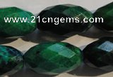 CCS638 15.5 inches 14*25mm faceted rice dyed chrysocolla gemstone beads