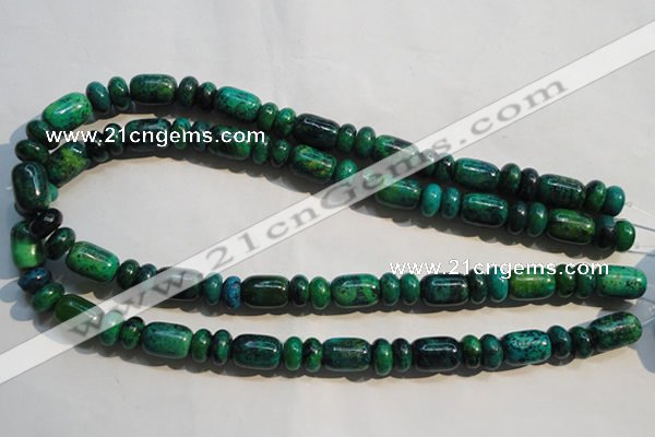 CCS645 15.5 inches 5*10mm rondelle & 10*14mm drum dyed chrysocolla beads