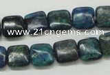 CCS65 16 inches 12*12mm square dyed chrysocolla gemstone beads