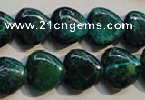 CCS651 15.5 inches 15*15mm heart dyed chrysocolla gemstone beads