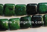 CCS658 15.5 inches 12*12mm square dyed chrysocolla gemstone beads