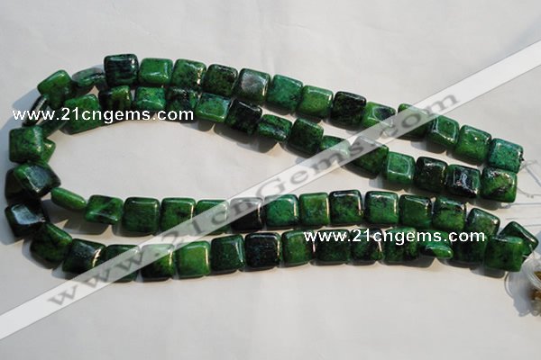 CCS658 15.5 inches 12*12mm square dyed chrysocolla gemstone beads