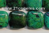 CCS672 15.5 inches 20*20mm square dyed chrysocolla gemstone beads