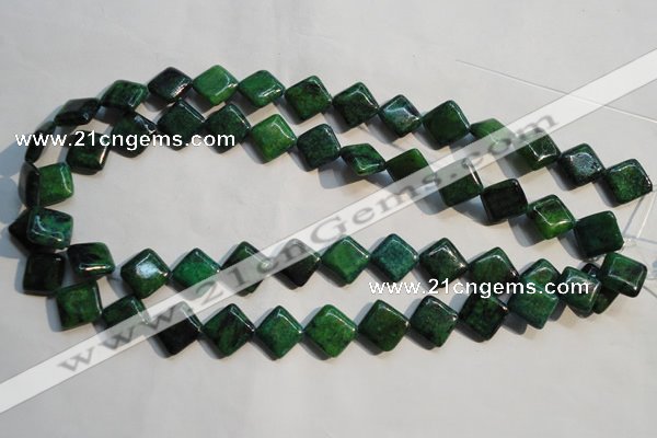 CCS681 15.5 inches 12*12mm diamond dyed chrysocolla gemstone beads