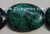 CCS701 15.5 inches 30*40mm oval dyed chrysocolla gemstone beads