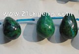 CCS714 Top-drilled 13*18mm teardrop dyed chrysocolla gemstone beads