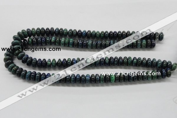 CCS74 15.5 inches 6*10mm rondelle dyed chrysocolla gemstone beads