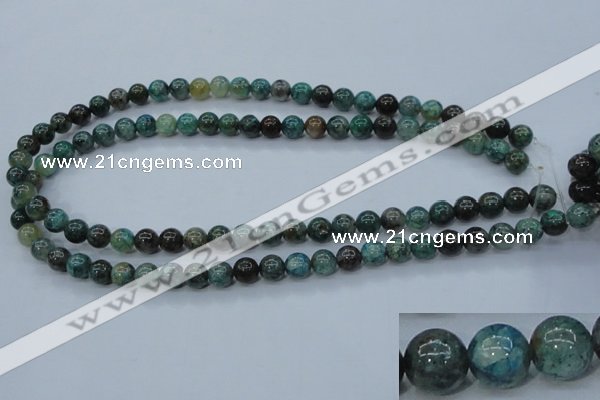 CCS752 15 inches 8mm round chrysocolla gemstone beads wholesale