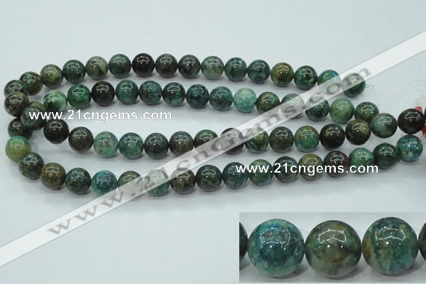 CCS754 15 inches 12mm round chrysocolla gemstone beads wholesale