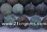 CCS764 15.5 inches 12mm round matte natural chrysocolla beads