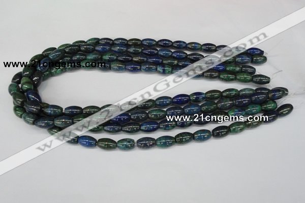 CCS79 15.5 inches 8*12mm rice dyed chrysocolla gemstone beads