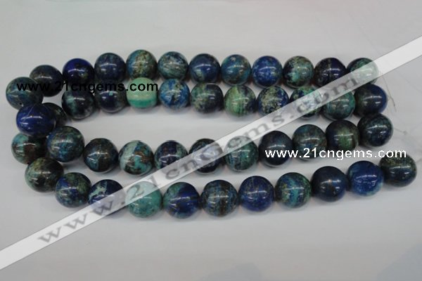 CCS81 15.5 inches 18mm round dyed chrysocolla gemstone beads