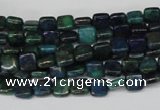 CCS83 15.5 inches 6*6mm square dyed chrysocolla gemstone beads