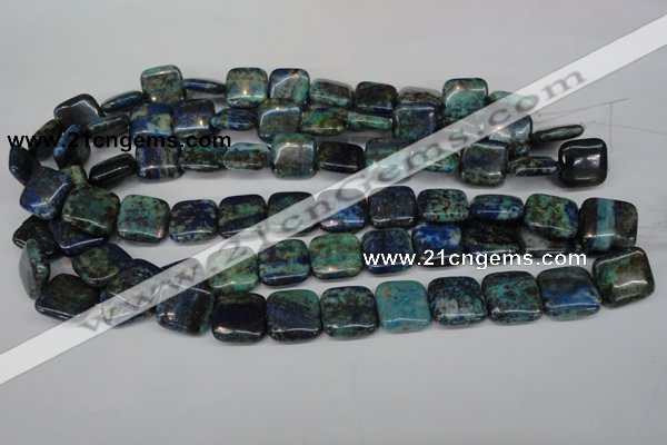 CCS85 15.5 inches 16*16mm square dyed chrysocolla gemstone beads