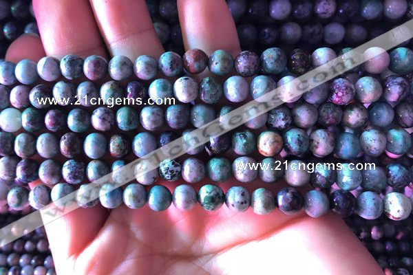 CCS853 15.5 inches 10mm round natural chrysocolla beads wholesale