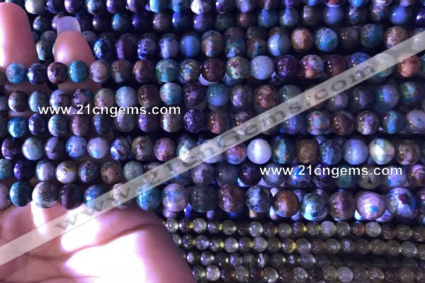 CCS858 15.5 inches 6mm round natural chrysocolla beads wholesale