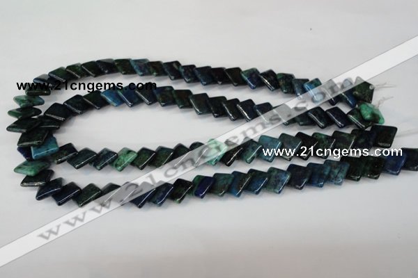 CCS88 15.5 inches 12*12mm diamond dyed chrysocolla gemstone beads