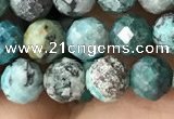 CCS883 15.5 inches 6mm faceted round natural chrysocolla beads