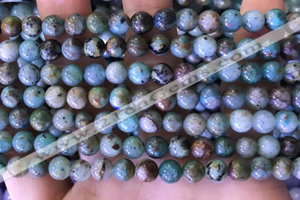 CCS888 15 inches 6mm round natural chrysocolla beads wholesale