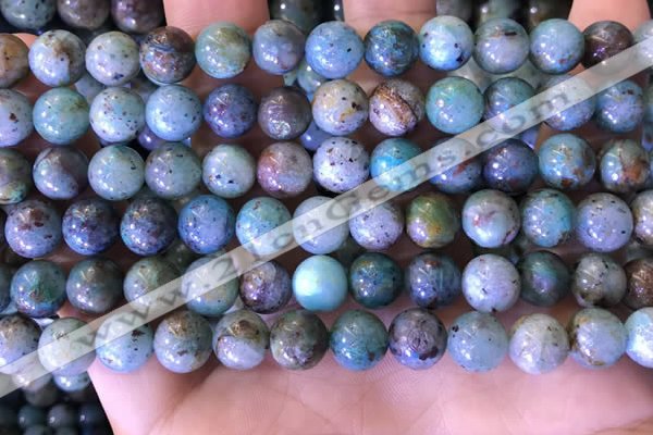 CCS889 15 inches 8mm round natural chrysocolla beads wholesale