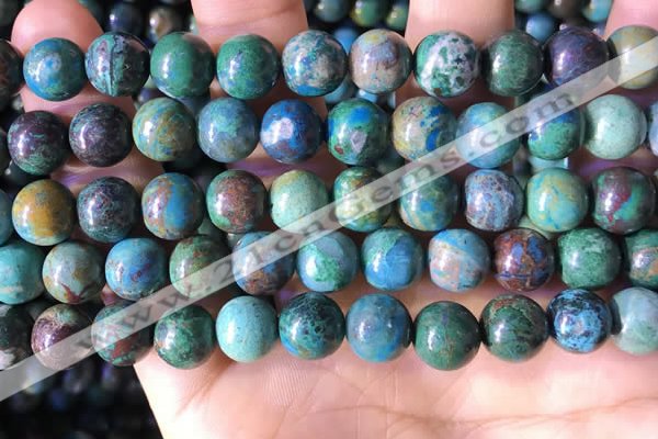 CCS895 15 inches 10mm round natural chrysocolla gemstone beads