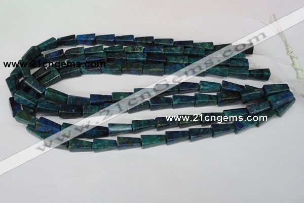 CCS90 15.5 inches 8*16mm trapezoid dyed chrysocolla gemstone beads