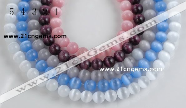 CCT02 Different color 10mm round cats eye beads Wholesale