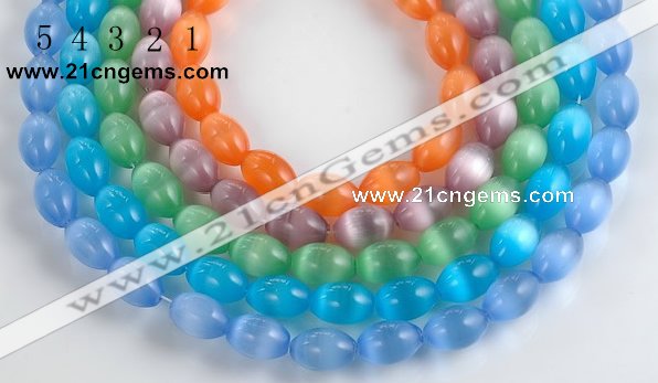 CCT06 10*14mm different color rice cats eye beads Wholesale