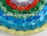 CCT08 Faceted brick 14 inches 9*16mm cats eye beads Wholesale