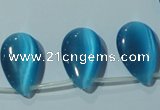 CCT1031 Top-drilled 14*22mm flat teardrop cats eye beads wholesale