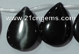 CCT1040 Top-drilled 21*29mm flat teardrop cats eye beads wholesale