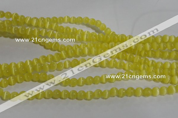 CCT1208 15 inches 4mm round cats eye beads wholesale