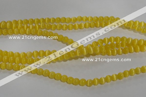 CCT1210 15 inches 4mm round cats eye beads wholesale