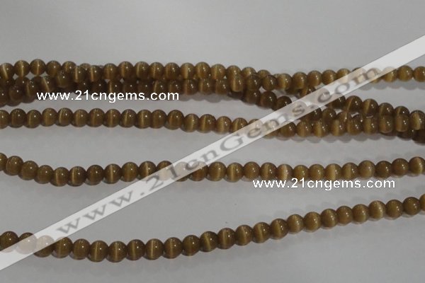 CCT1216 15 inches 4mm round cats eye beads wholesale