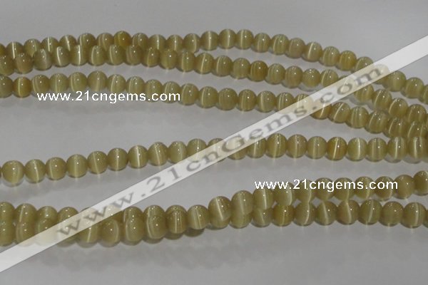 CCT1275 15 inches 5mm round cats eye beads wholesale