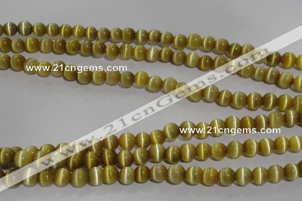 CCT1277 15 inches 5mm round cats eye beads wholesale