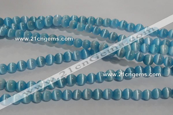 CCT1287 15 inches 5mm round cats eye beads wholesale