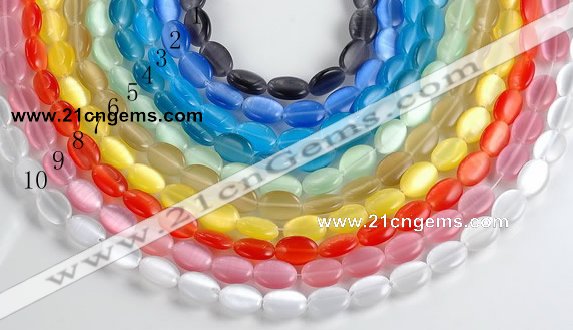 CCT13 10*15mm different color oval cats eye beads Wholesale