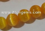 CCT1381 15 inches 7mm round cats eye beads wholesale