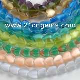 CCT14 10*12mm different color heart cats eye beads Wholesale